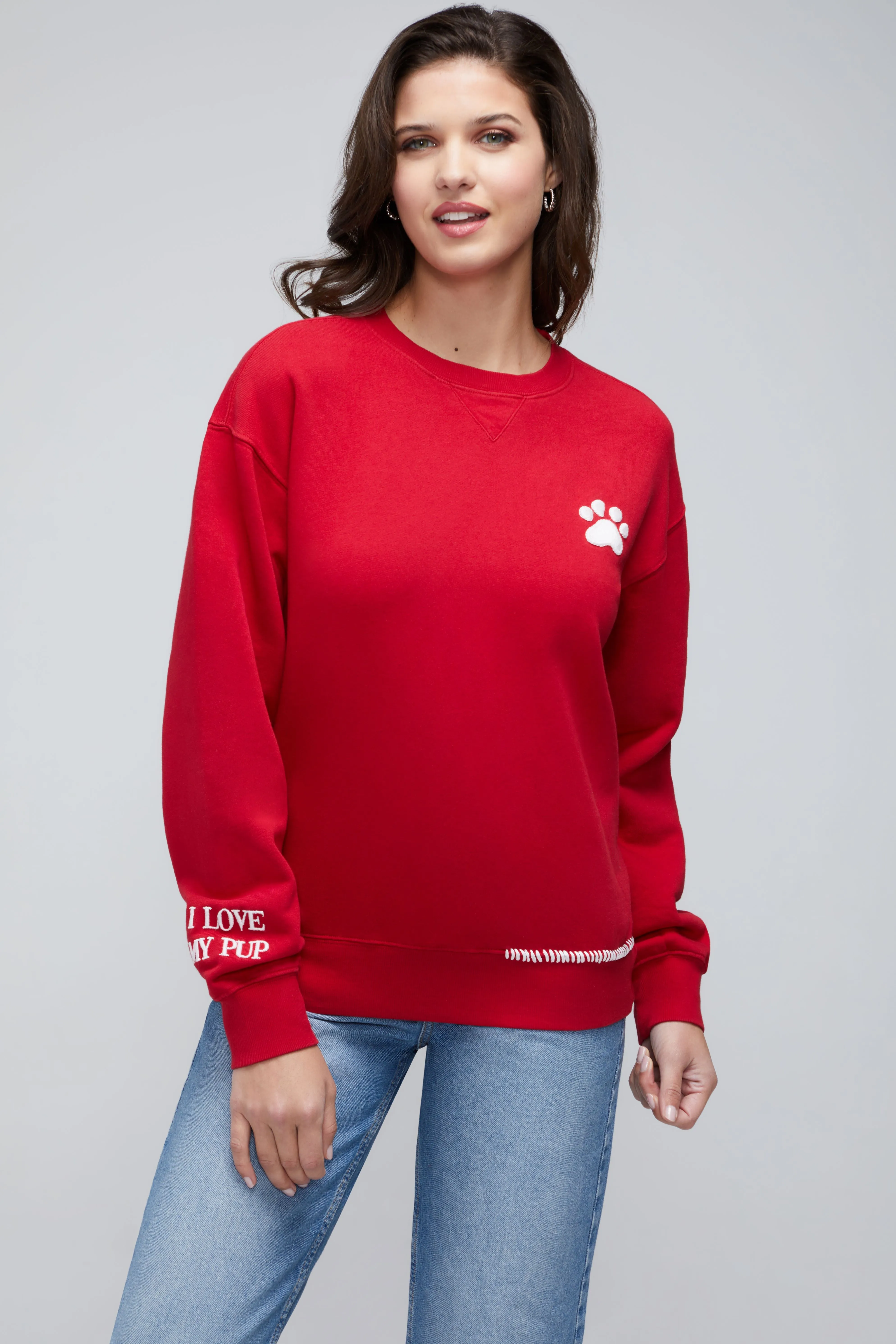 Love My Pup Cody Sweatshirt | Jester Red