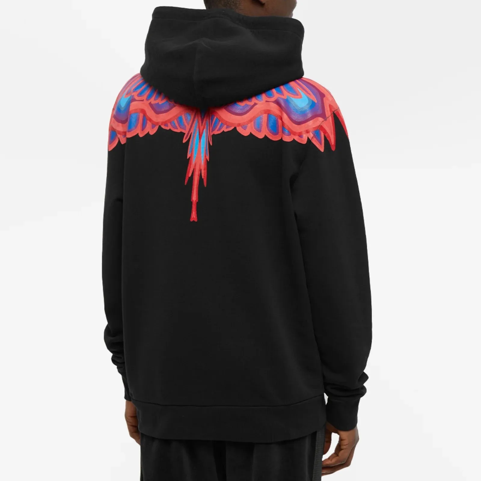 Marcelo Burlon Curves Wings Regular Hoodie Black Red