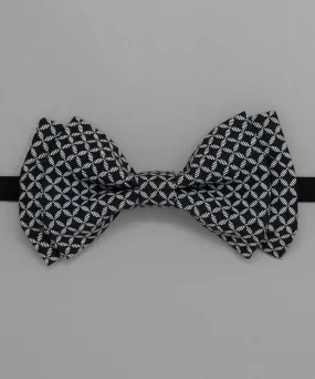 Monochrome Black Geometric Bowtie