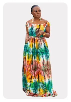 Multi color Tie-dye Maxi | Dress