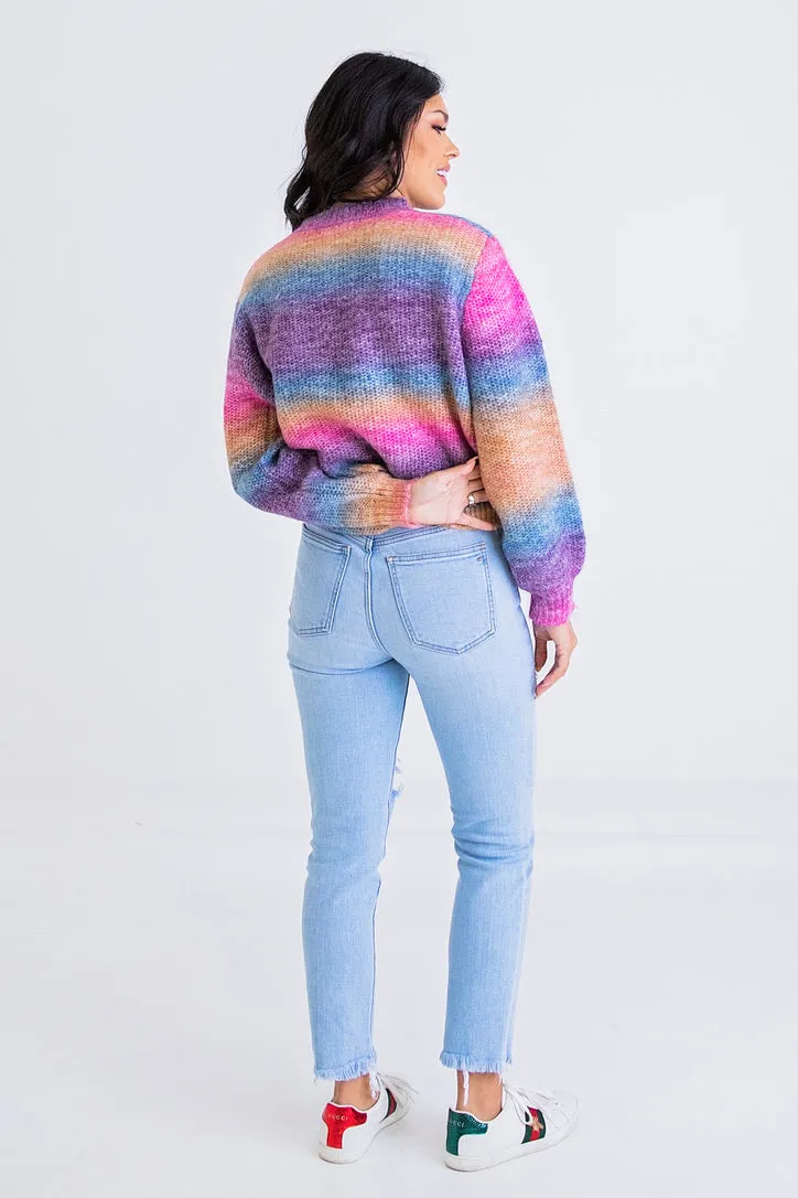 Multi Stripe Yarn Sweater