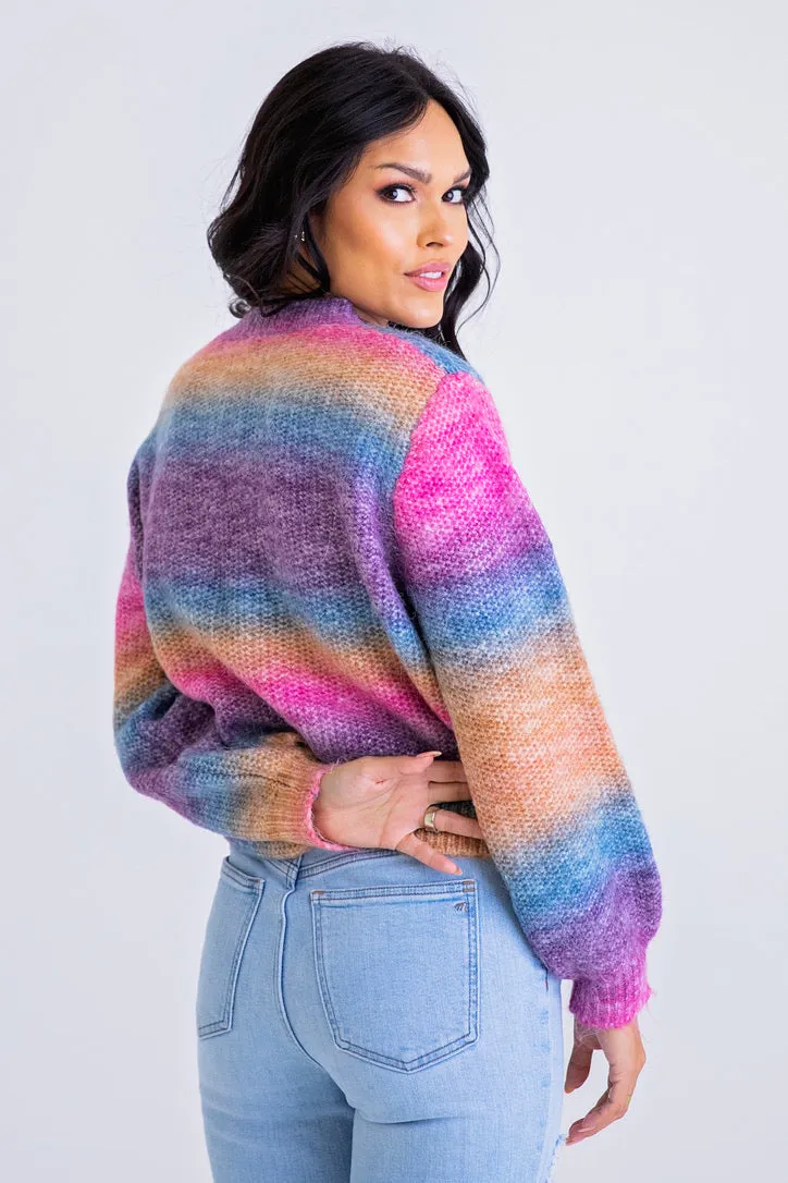 Multi Stripe Yarn Sweater