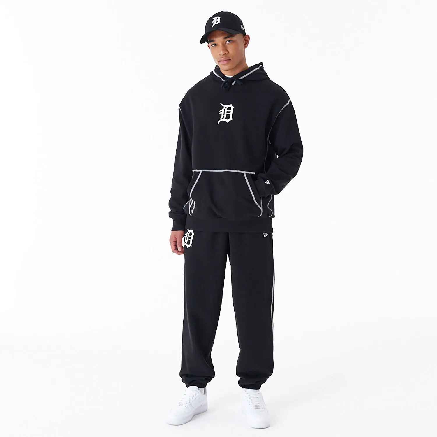 NEW ERA Detroit Tigers MLB World Series Black Oversized Pullover Hoodie