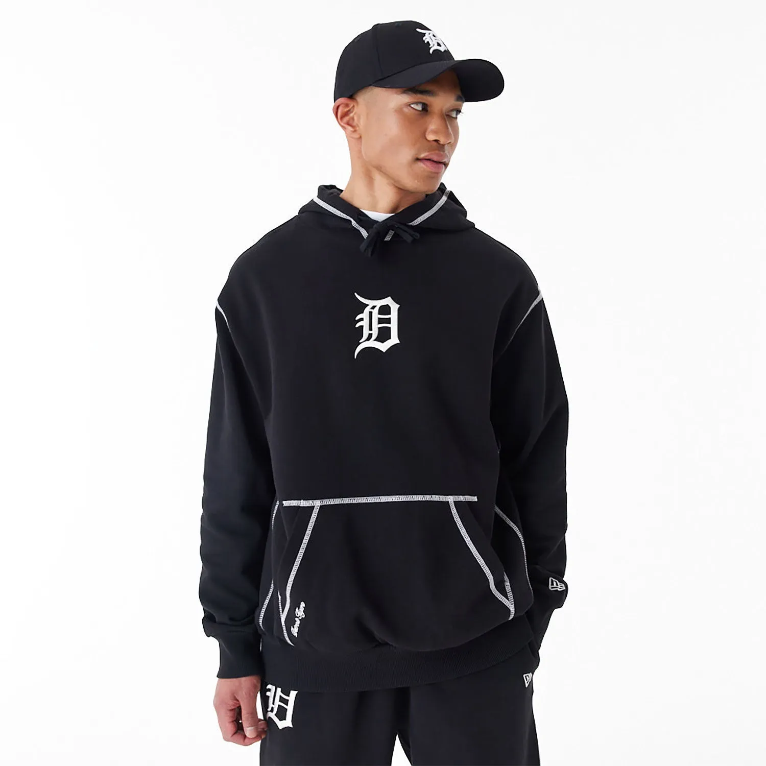 NEW ERA Detroit Tigers MLB World Series Black Oversized Pullover Hoodie