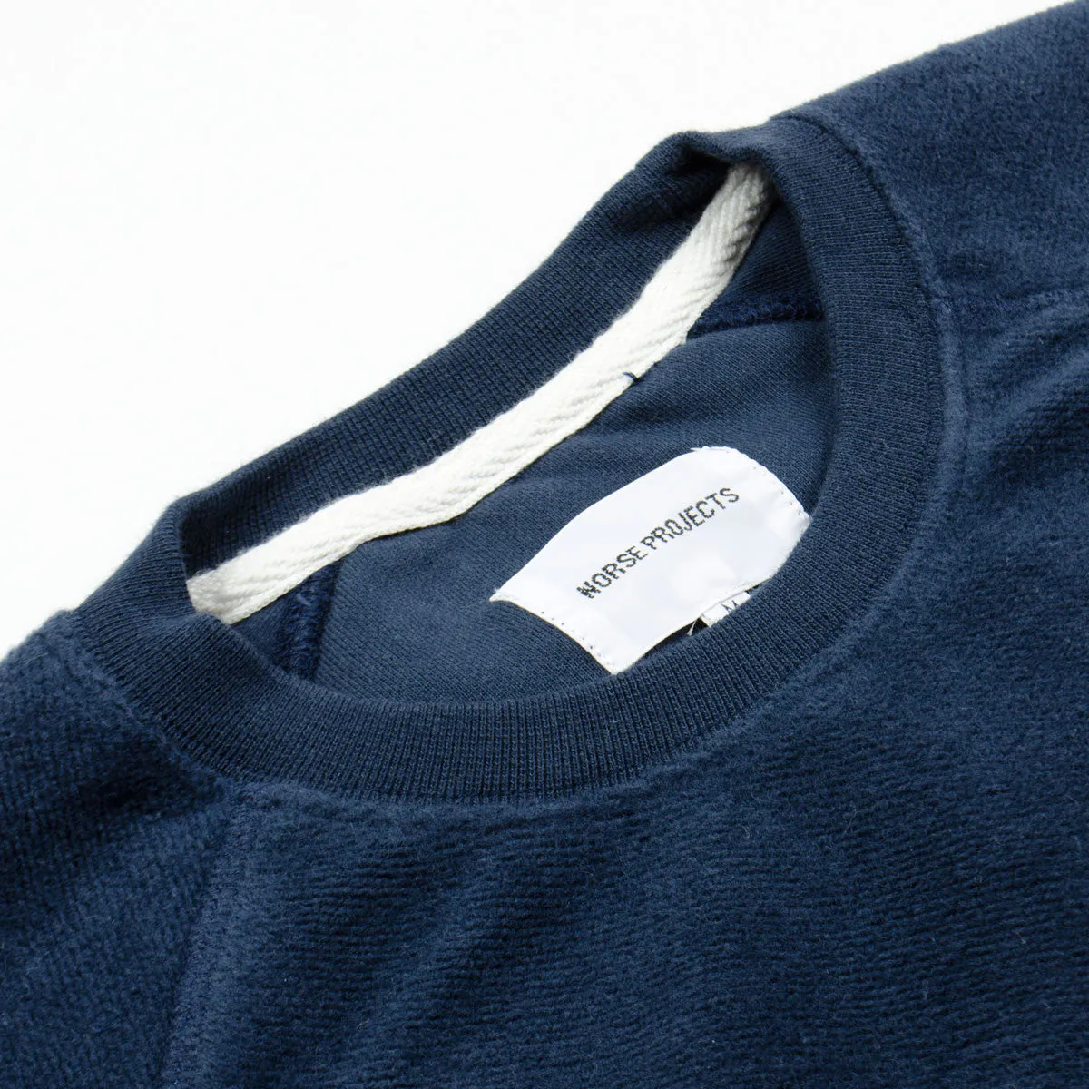 Norse Projects - Ketel Solid Brushed Sweatshirt - Navy