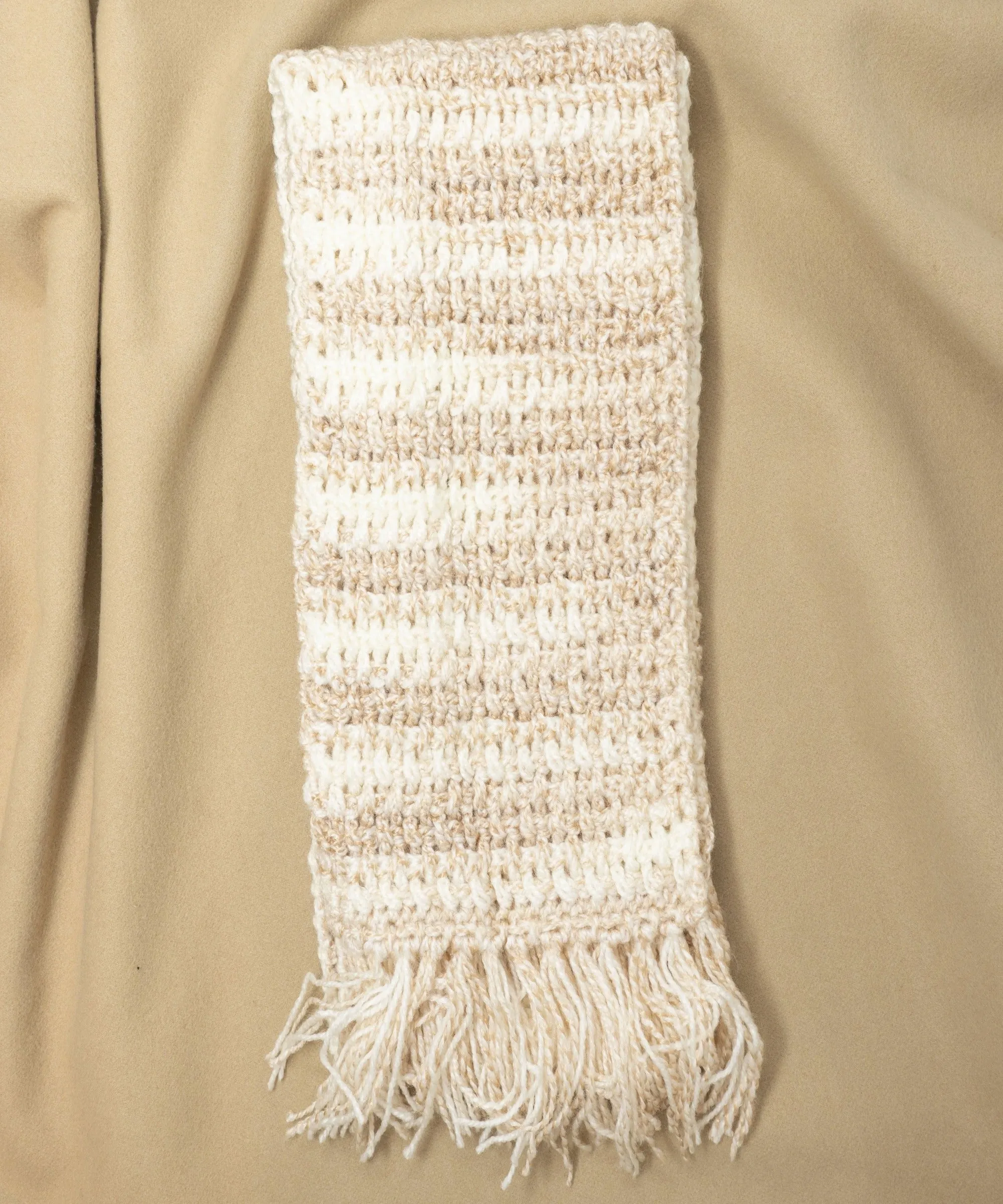 Oatmeal Crochet Scarf