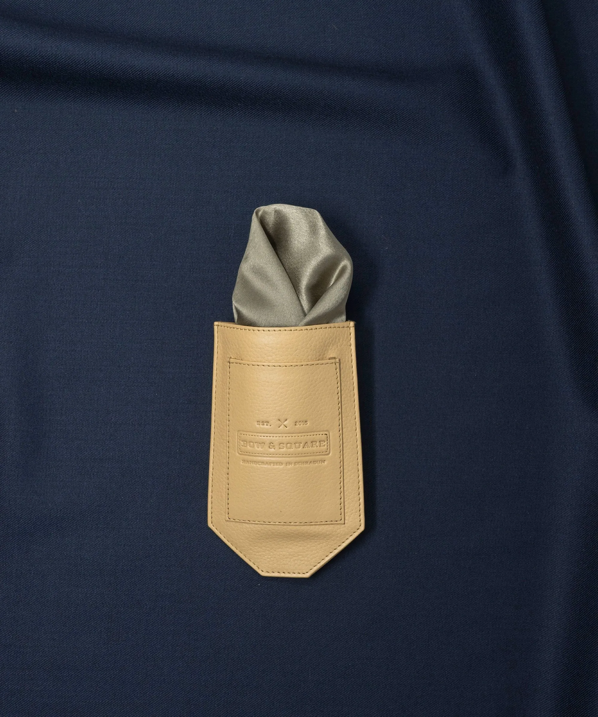 Old School Geometric Blue Pocket Square