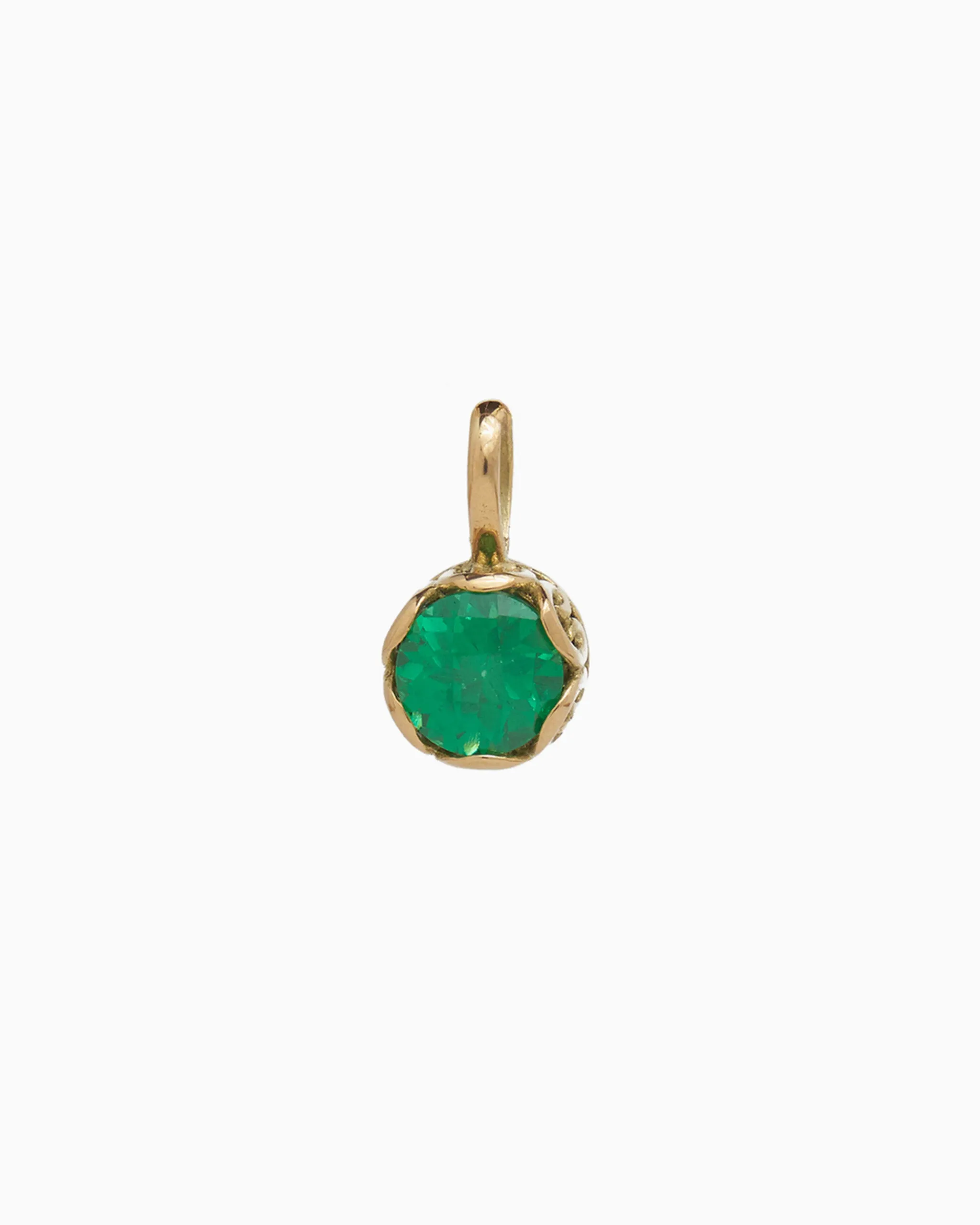 Princess Petroglyph Stone Pendant - Green Zircon