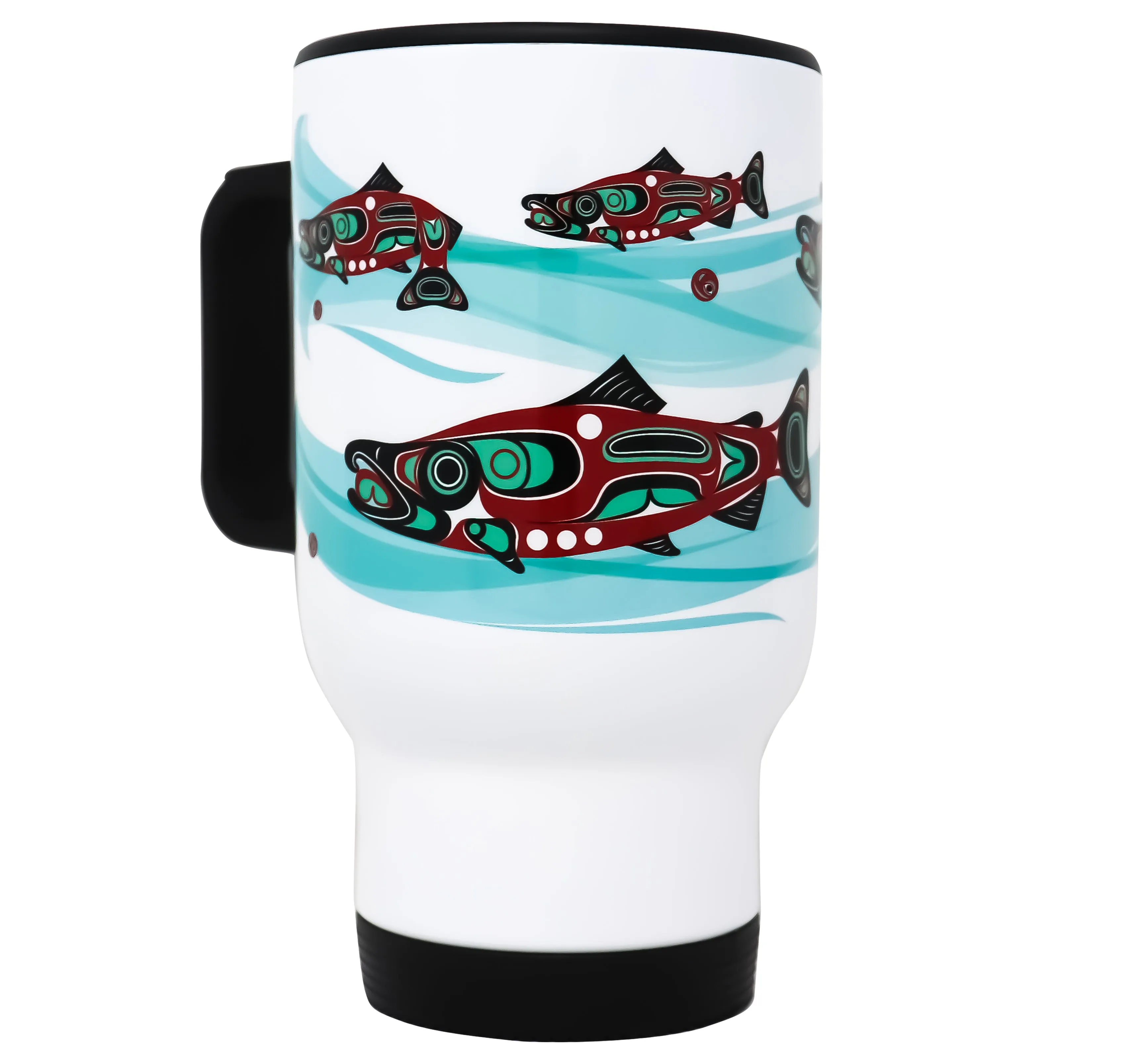 Salmon Run Formline Travel Mug