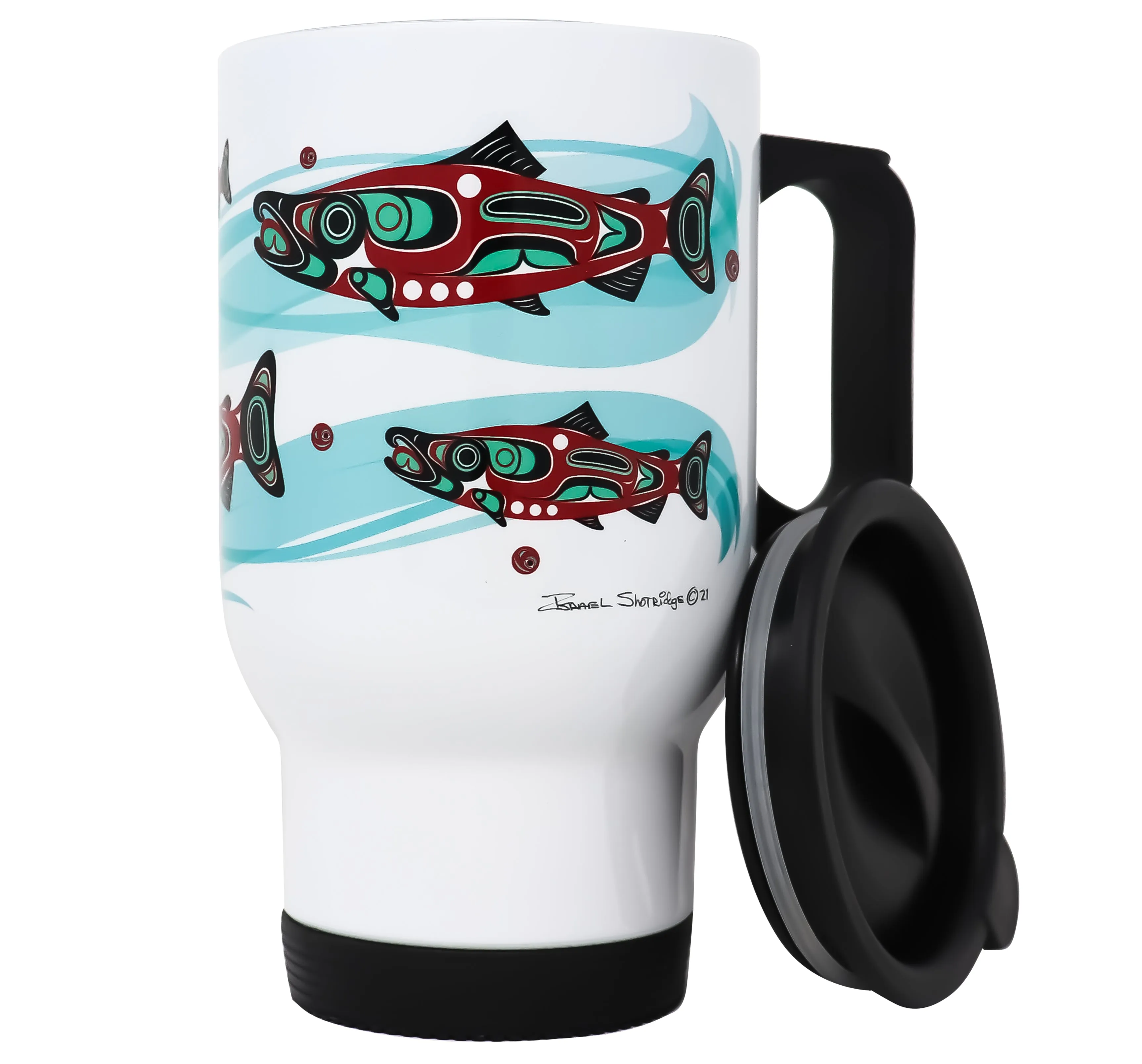 Salmon Run Formline Travel Mug