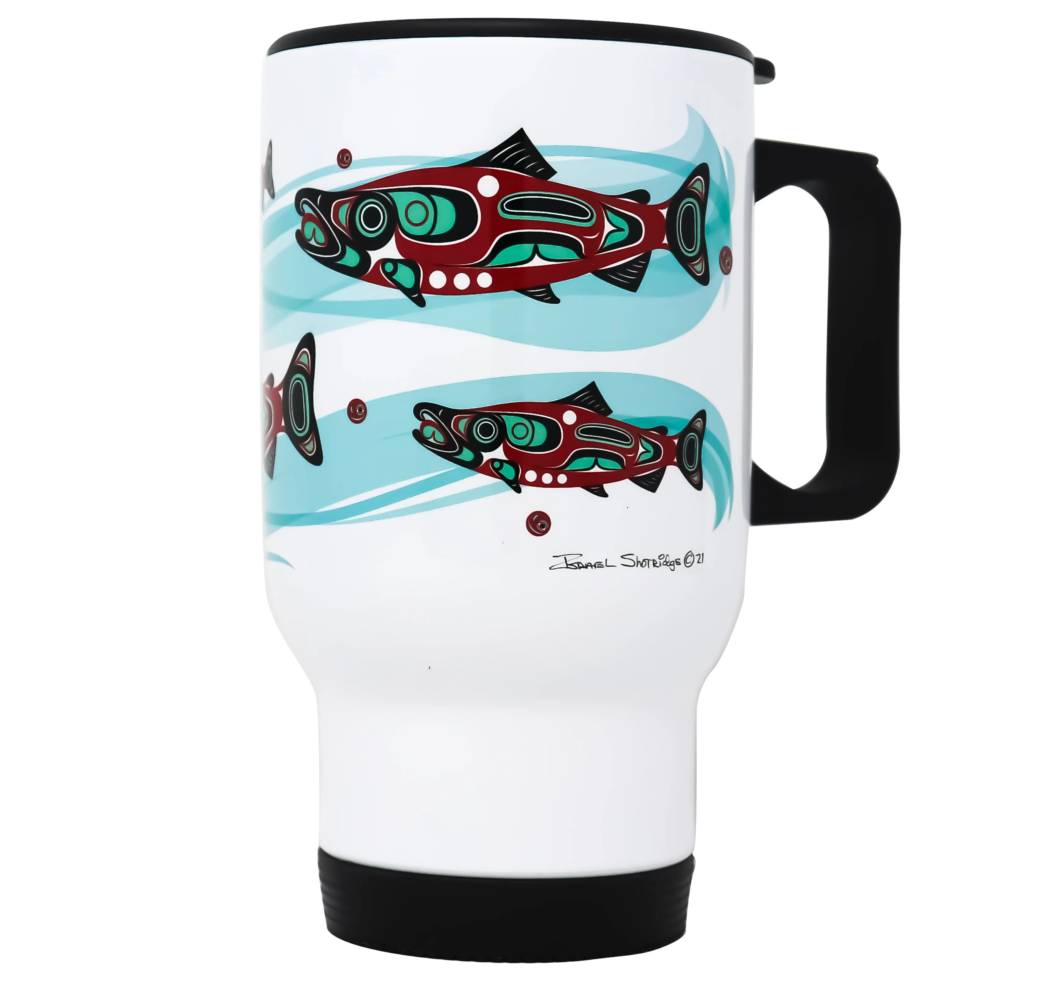 Salmon Run Formline Travel Mug