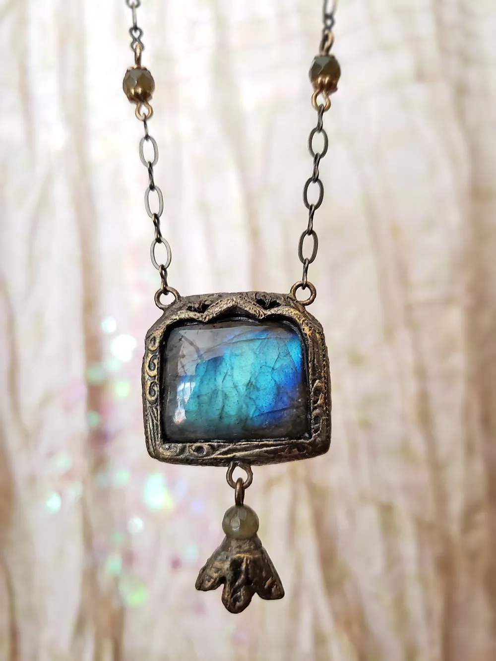 Santa Maria della Carità Labradorite Arch Amulet