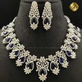 Sapphire AD Necklace Set