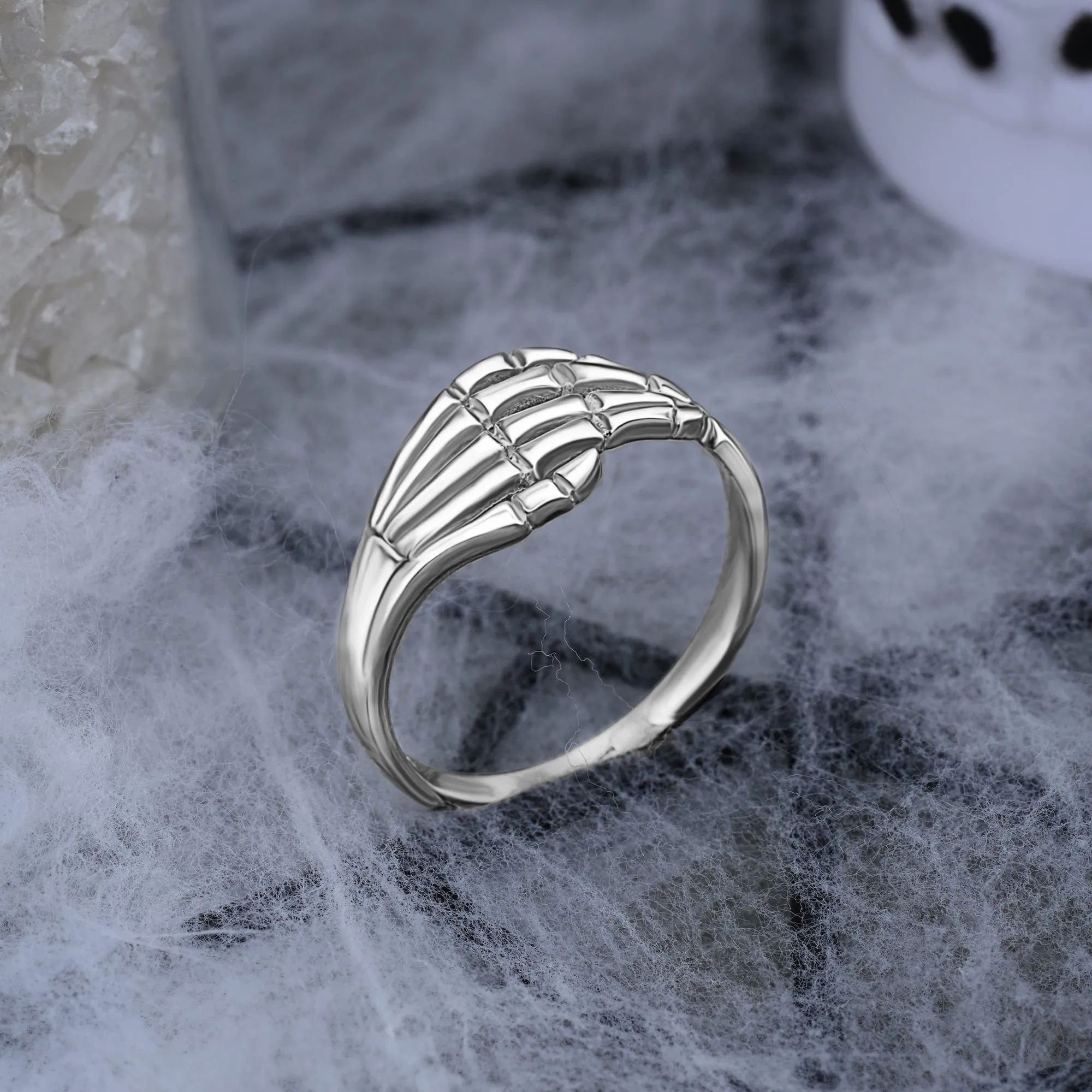 Sterling Silver Skeleton Hand Ring