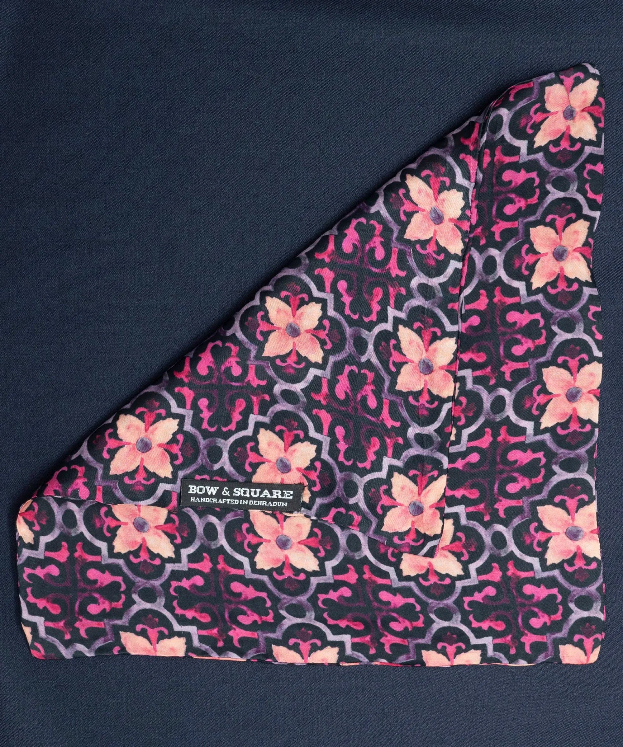 Sun & Sand Floral Pink Pocket Square