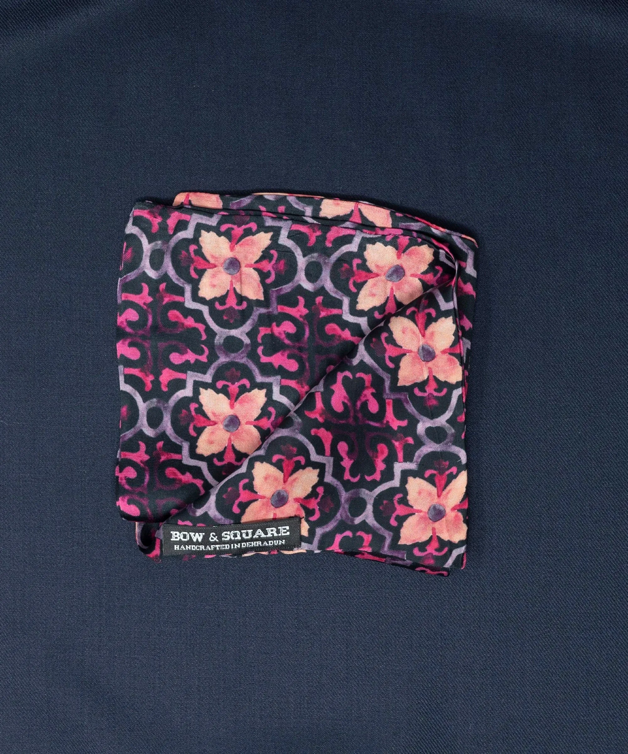 Sun & Sand Floral Pink Pocket Square