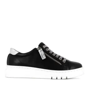 TATTER FRESH - BLACK/SILVER LEATHER