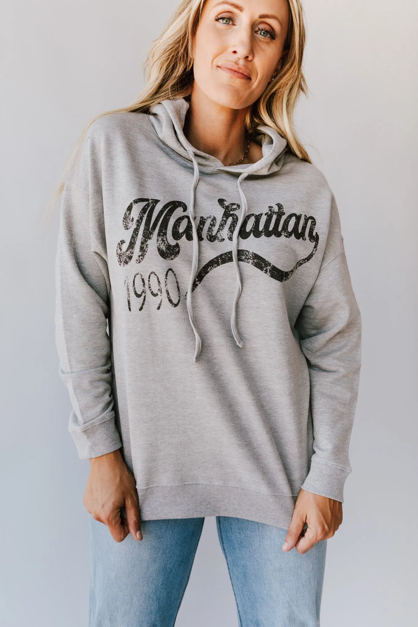 The Manhattan Hoodie in Heather Grey   Charcoal