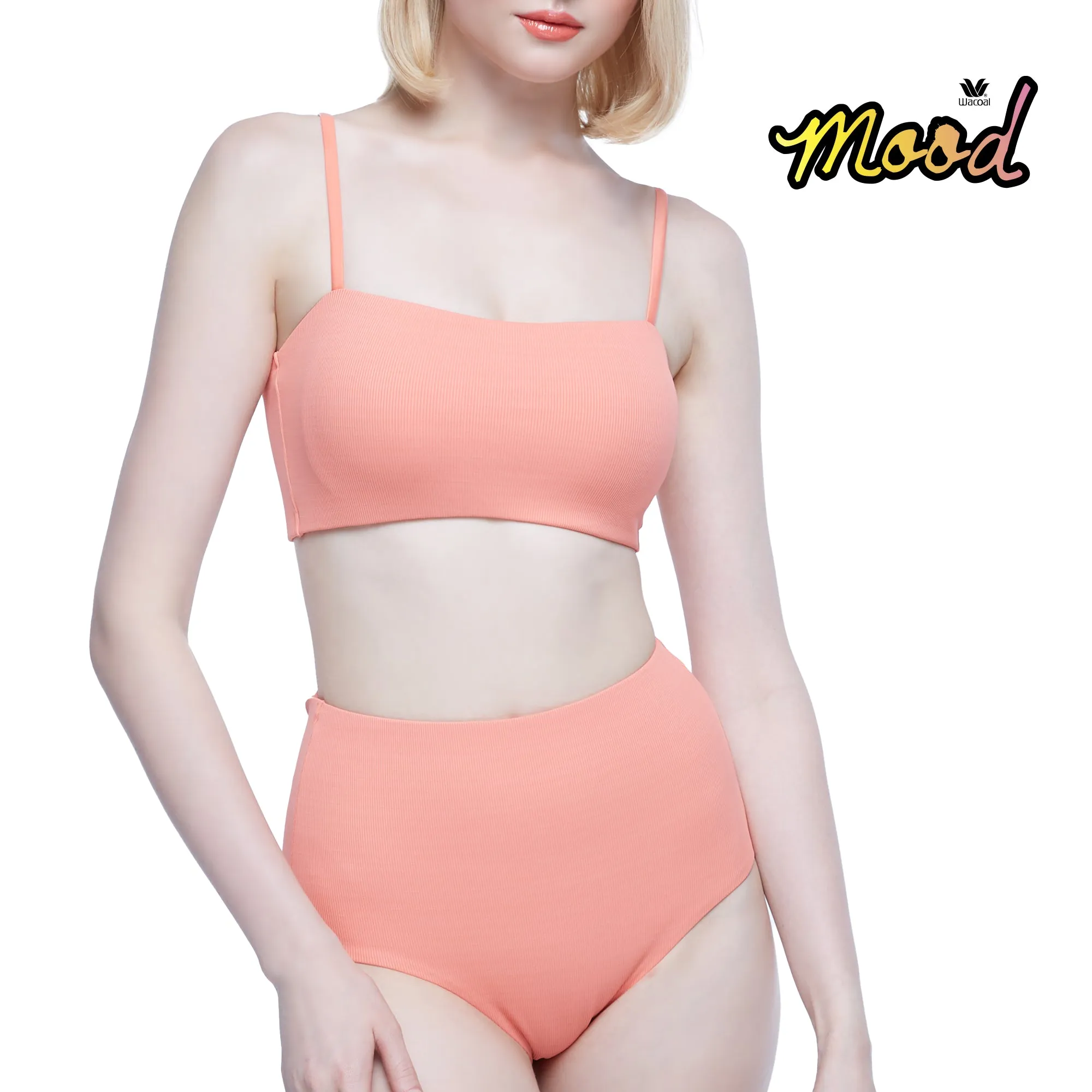 Wacoal Mood Set Beach & Bra เซ็ทชุดว่ายน้ำ (เสื้อและกางเกง) รุ่น MM1U01   MM6U01 สีส้ม (OP)