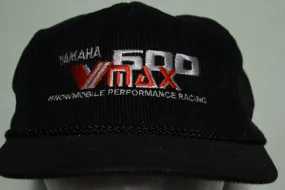 Yamaha 600 VMax Vintage 90's Corduroy Snowmobile Trucker Snapback Adjustable Hat