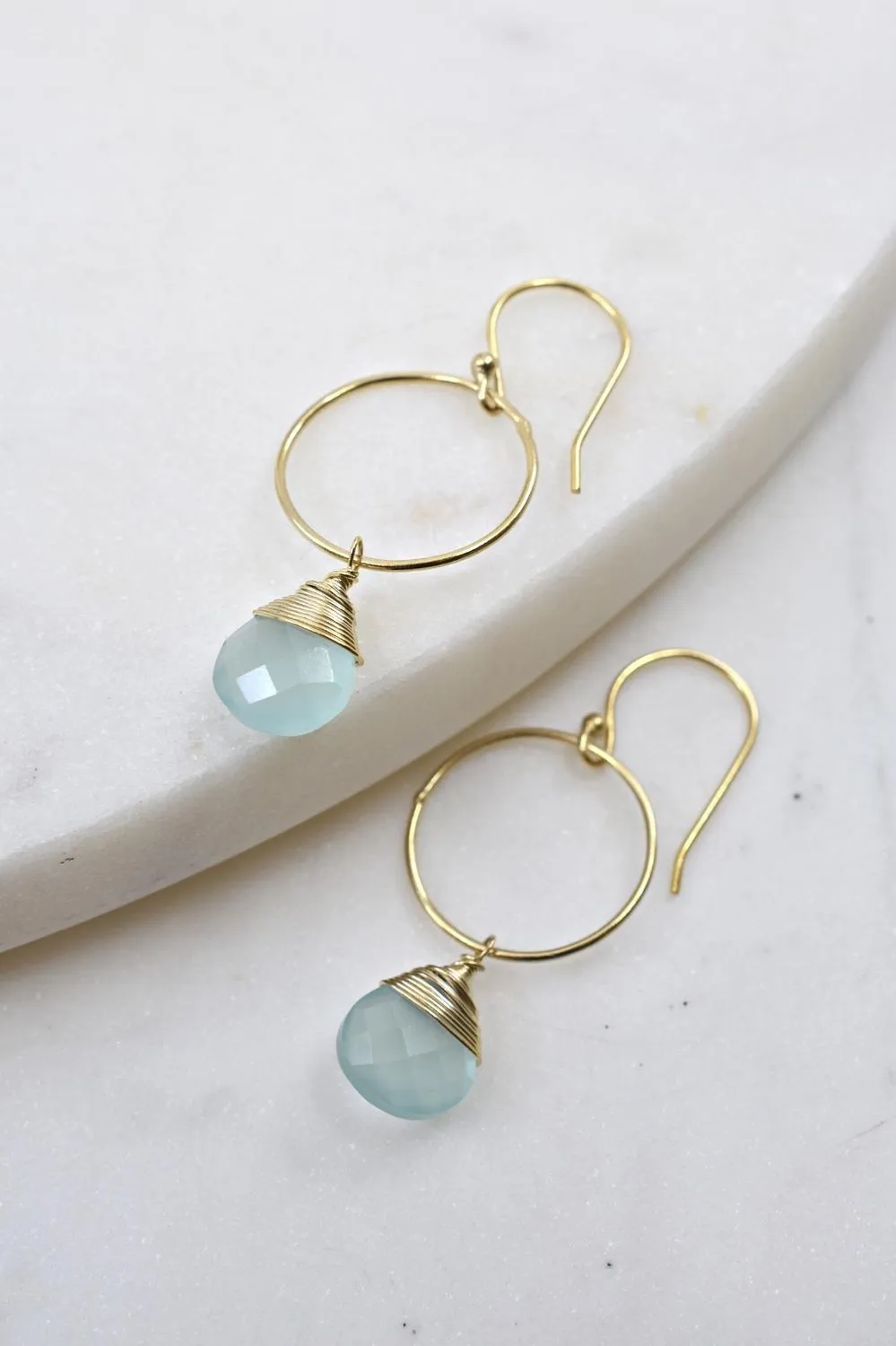 Yuliya Earrings in Chalcedony